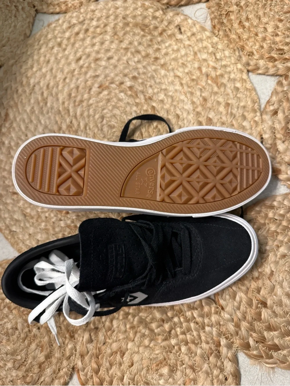 Converse Black Low-Top Sneaker with Gold Insole Detail - Picture 6 of 6